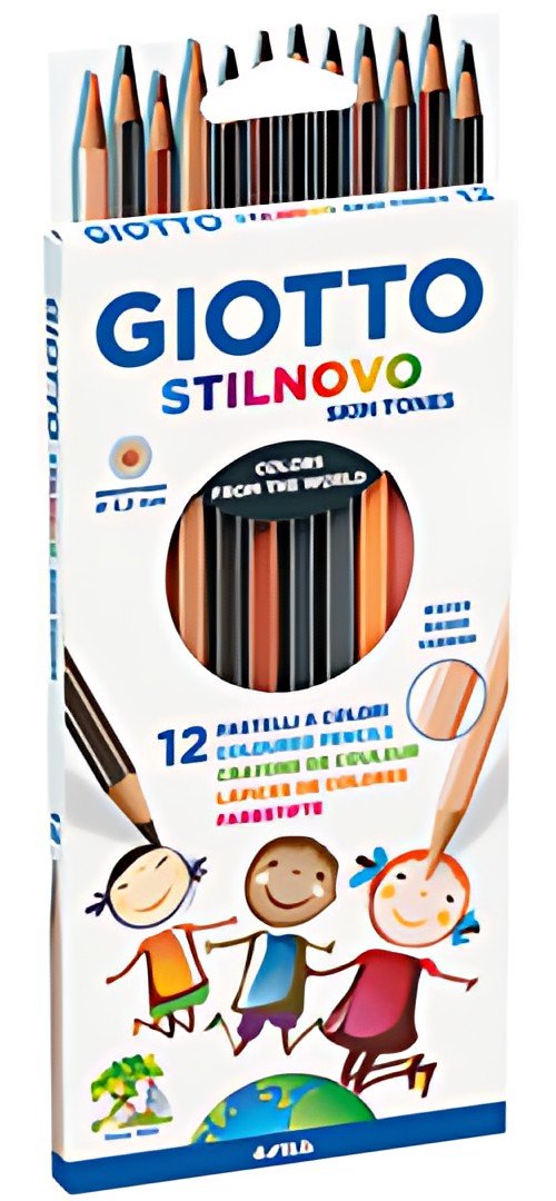 GIOTTO Crayon de couleur STILNOVO SKIN TONES, étui de 12