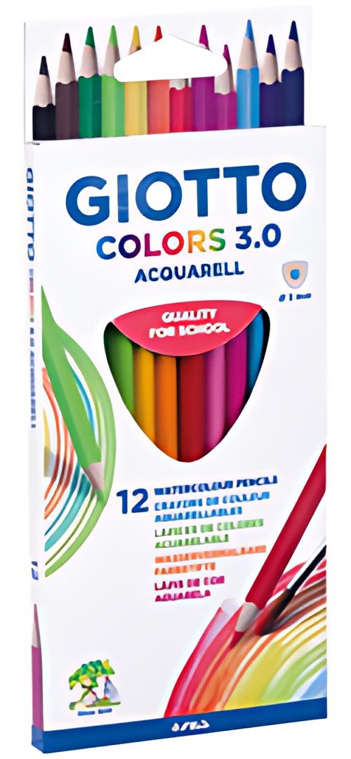 GIOTTO Crayon de couleur COLOR 3.0 ACQUARELL, étui de 12