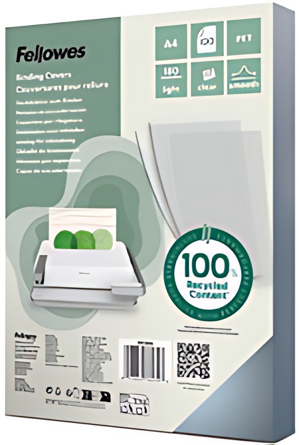 Fellowes Plats de couverture, A4, PET, transparent, 0,20 mm