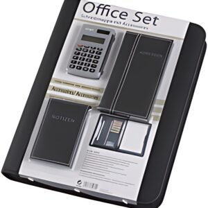 Alassio Serviette classeur "Office Set", noir