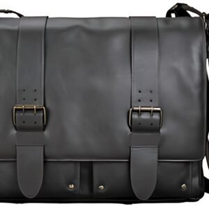 PRIDE&SOUL Sac à bandoulière "TANK", cuir, marron foncé
