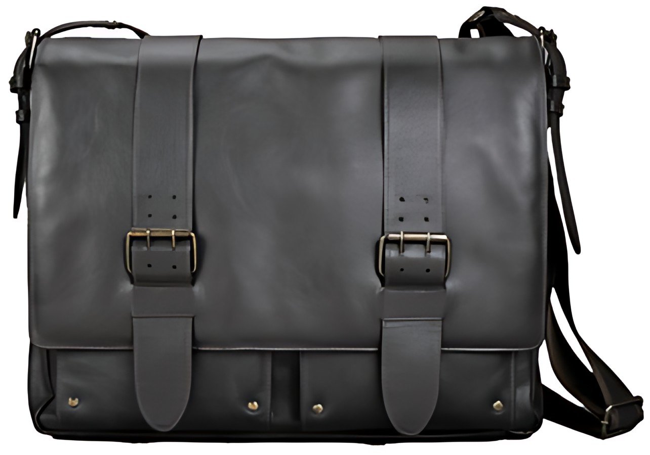 PRIDE&SOUL Sac à bandoulière "TANK", cuir, marron foncé