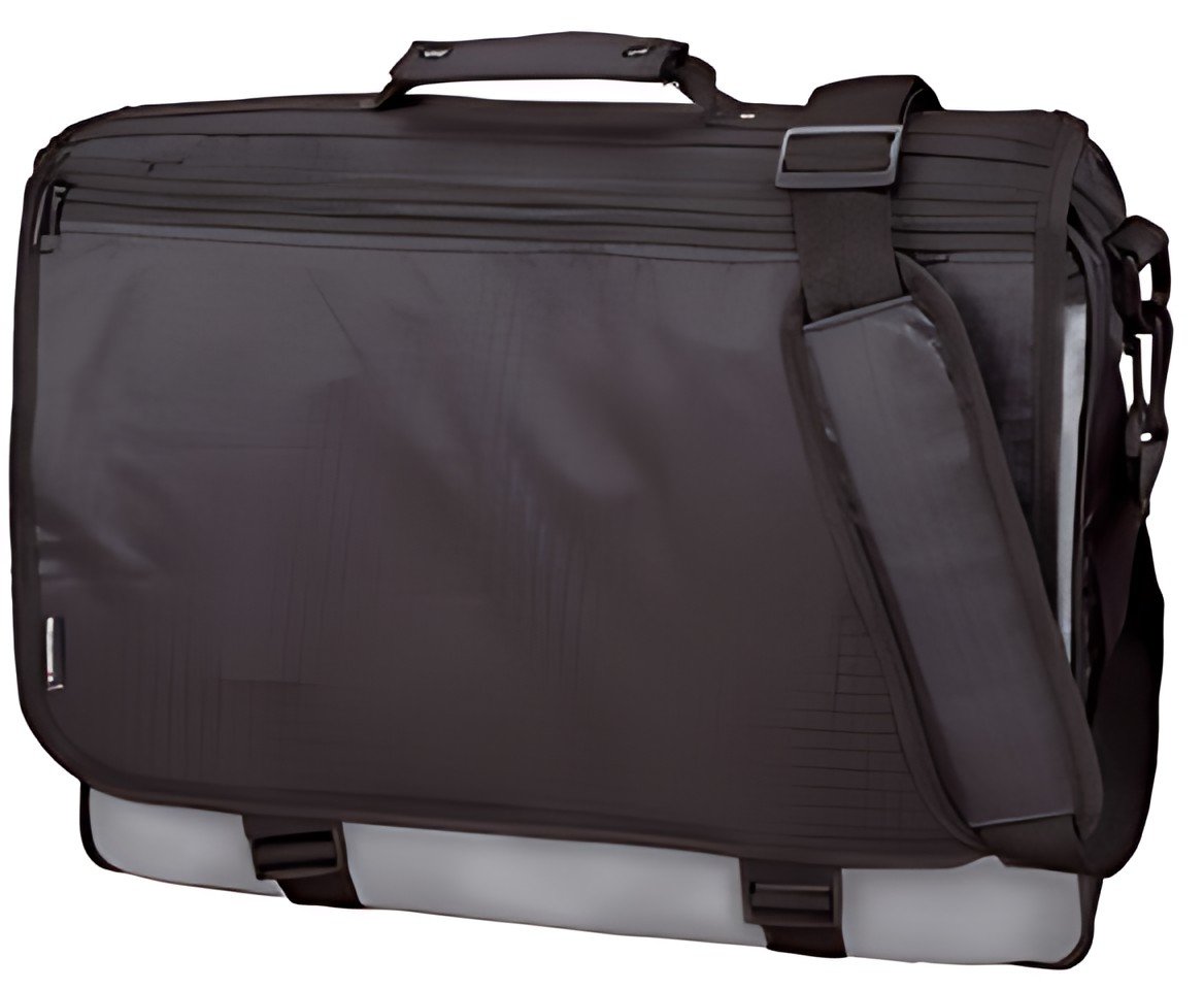 LiGHTPAK Sac à bandoulière "WAVE", Polyester, noir/gris