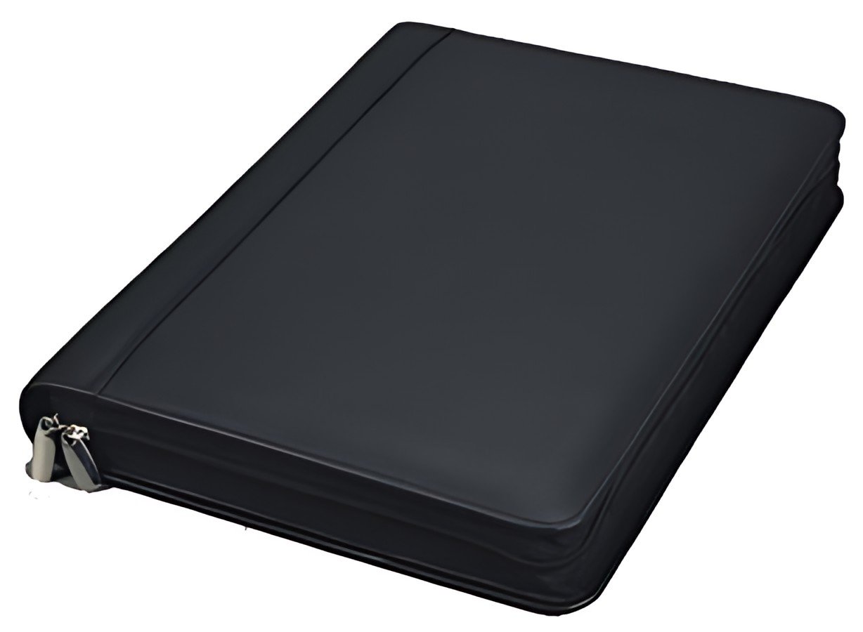 Alassio serviette classeur "BOSA", A4, cuir nappa, noir
