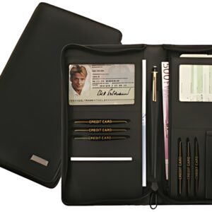 Alassio Organiseur de voyage, cuir nappa, noir