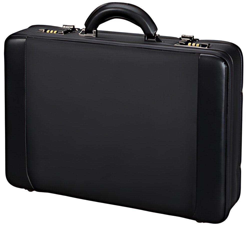 Alassio Attaché-case "MODICA", similicuir / nylon, noir