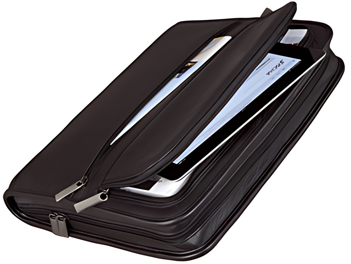 Alassio Serviette classeur "CARPO", A4, cuir nappa, noir