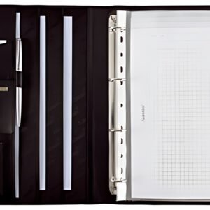 Alassio Serviette classeur "CREMONA II, A4, cuir nappa noir