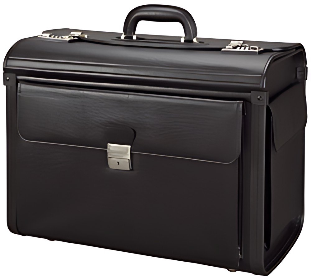 Alassio Valise pour pilotes "VICENZA", simili cuir, noir