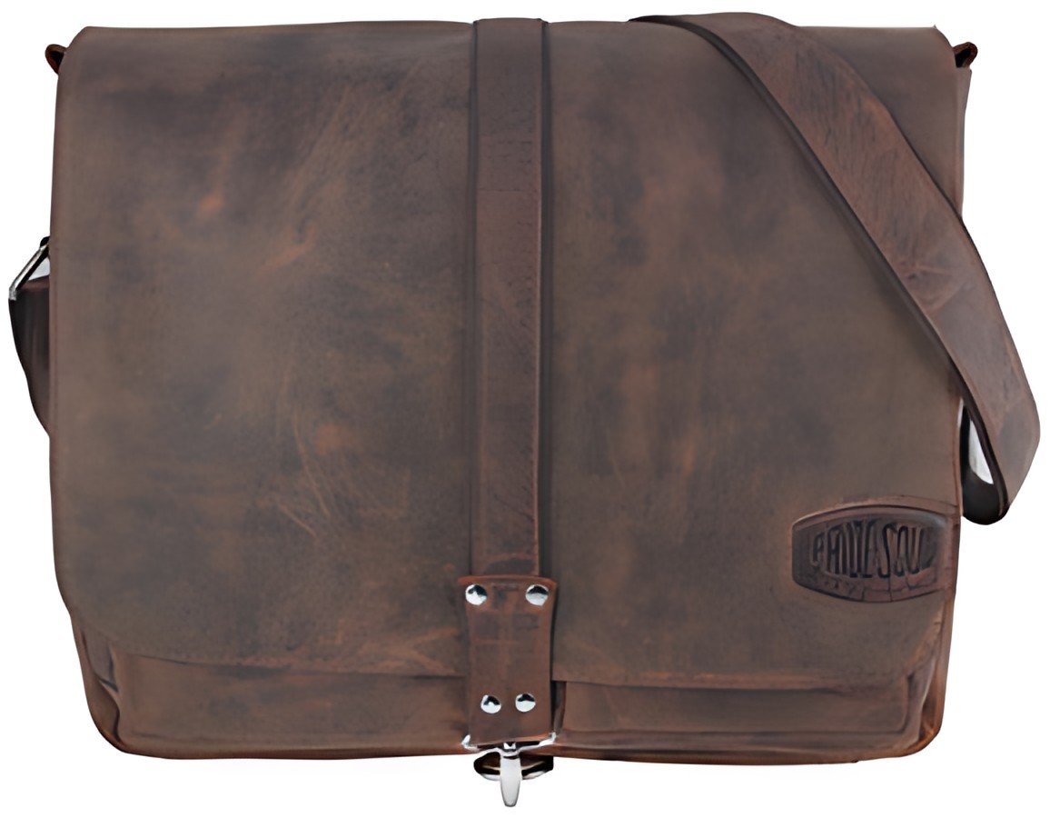 PRIDE&SOUL Sac à bandoulière "MR LIAM", cuir, marron foncé