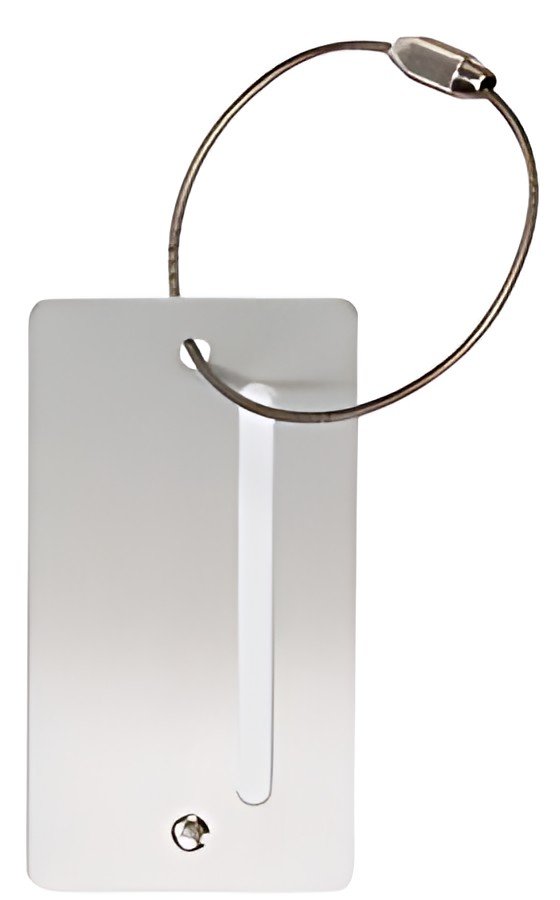 JSA Porte-étiquette de bagage, en aluminium, avec champ
