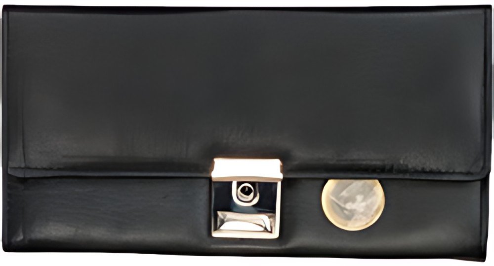 Alassio Portefeuille de serveur, en cuir nappa, noir