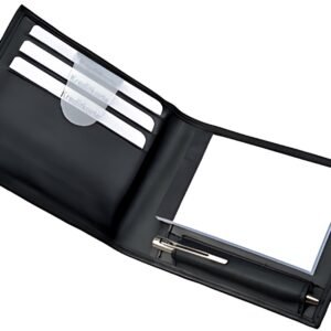 Alassio Etui bloc-notes "GUBBIO", cuir nappa, noir