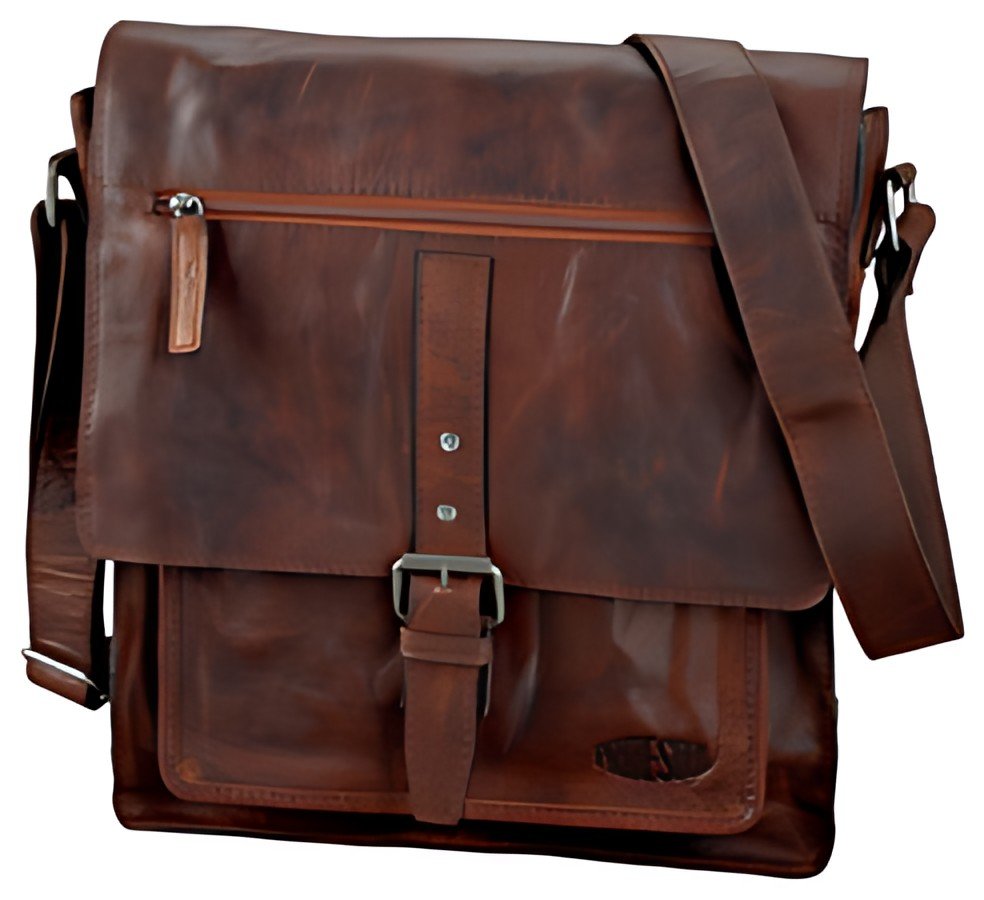 PRIDE&SOUL Sac à bandoulière "ETHAN", cuir, marron