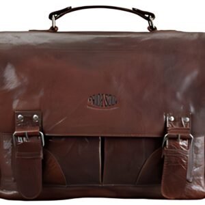 PRIDE&SOUL Sac à bandoulière "Business Sac L", cuir, marron