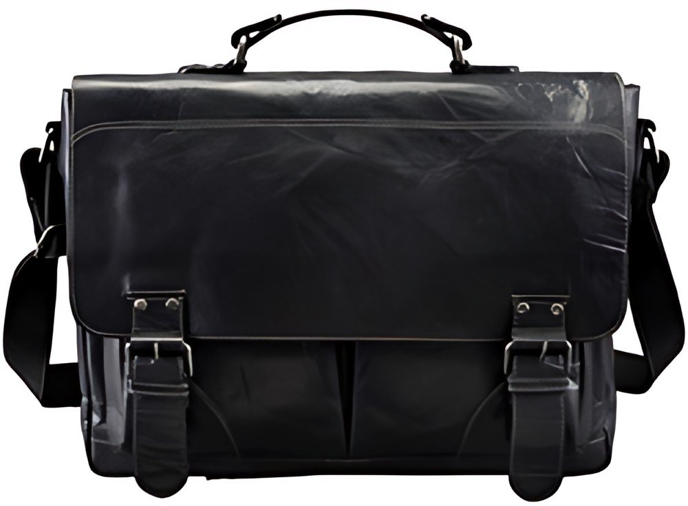PRIDE&SOUL Sac à bandoulière "Business Sac L", cuir, noir