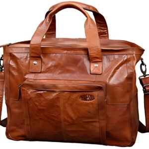 PRIDE&SOUL Sac à main ROYAL "T", cuir véritable, marron