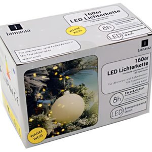 Jamasia Guirlande lumineuse LED, 160 ampoules, IP 44, vert
