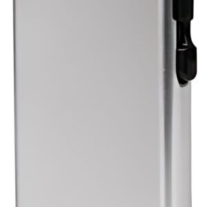 CLICKSAFE Porte-cartes avec bouton-poussoir & RFID, argent
