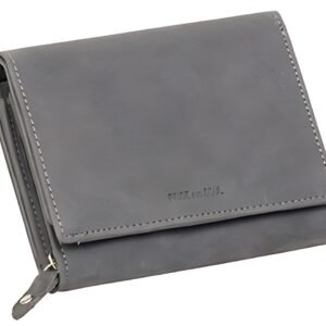 PRIDE&SOUL Portefeuille pour dames RFID, en cuir, gris