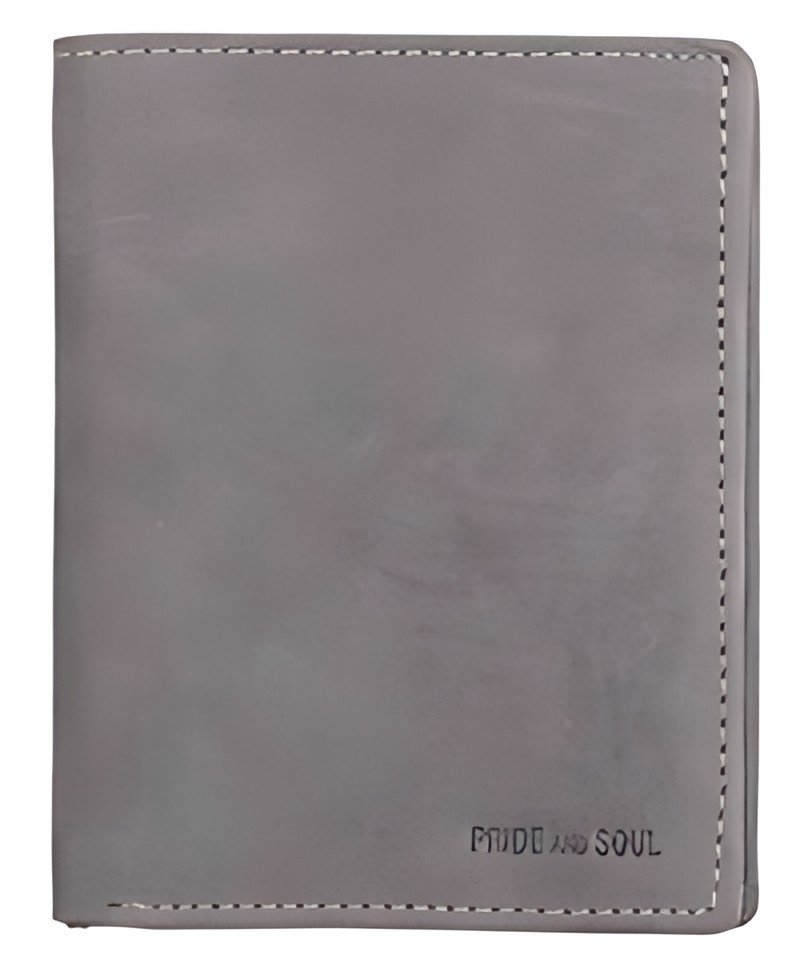 PRIDE&SOUL Portefeuille RFID, format portrait, cuir, gris