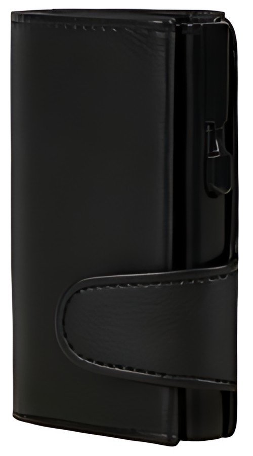 CLICKSAFE Porte-monnaie avec porte-cartes, simili cuir, noir