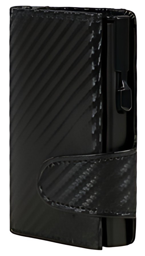 CLICKSAFE Porte-monnaie avec porte-cartes, simili cuir, noir