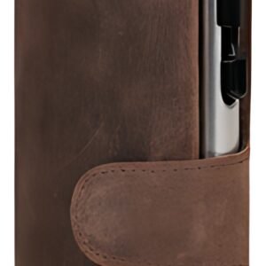 CLICKSAFE Porte-monnaie avec porte-cartes, cuir Hunter, brun