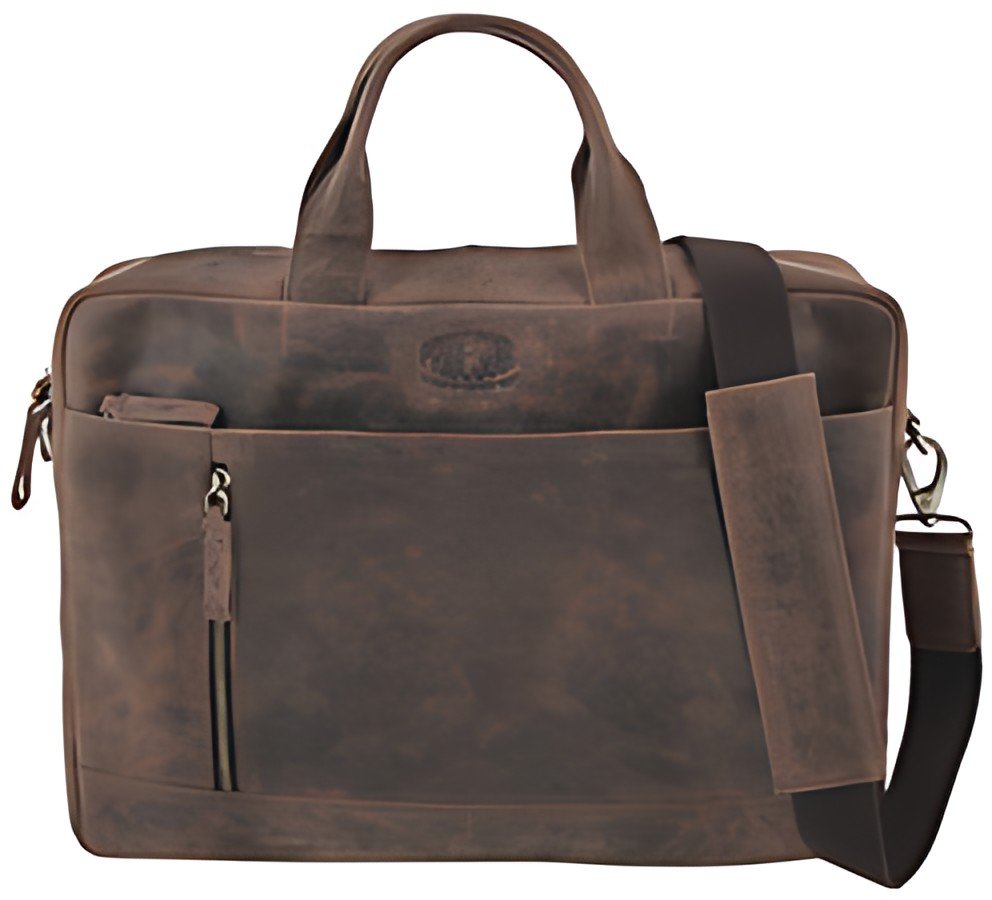 PRIDE&SOUL Sac pour laptop RAILEY, cuir, brun