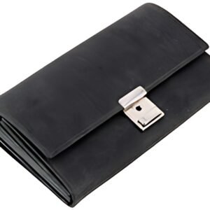 Alassio Portefeuille de serveur, en cuir velours, gris