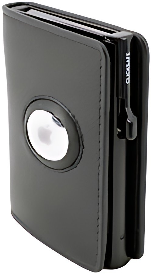 CLICKSAFE Portefeuille SLIM avec logement AirTag, noir