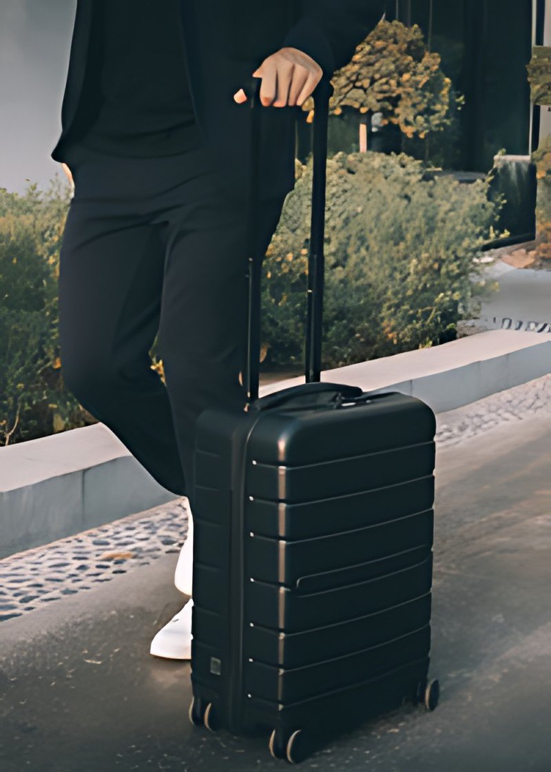 JSA Trolley de voyage, en ABS recyclé à 50%, taille S, noir