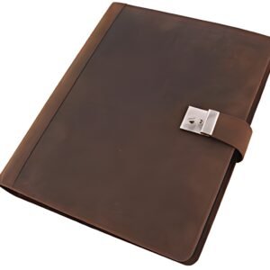 Alassio Porte-documents avec serrure, cuir Hunter, cognac