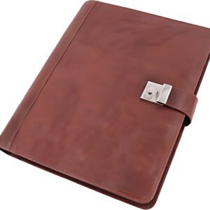 Alassio Porte-documents avec serrure, cuir Hunter, marron