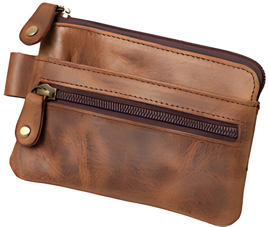 Alassio Étui pour clés, en cuir, marron