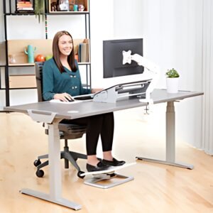 Fellowes Kit de bras porte-écrans double Eppa, blanc