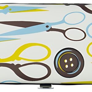 KLEIBER Etui de couture de voyage "Design", 24 pièces, blanc