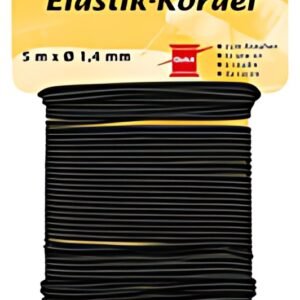 KLEIBER Cordon élastique, 1,4 mm x 5 m, noir