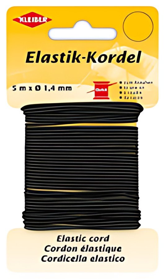 KLEIBER Cordon élastique, 1,4 mm x 5 m, noir