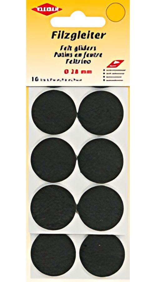 KLEIBER Patins en feutre, diamètre : 28 mm, noir