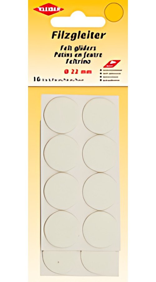 KLEIBER Patins en feutre, diamètre : 22 mm, noir
