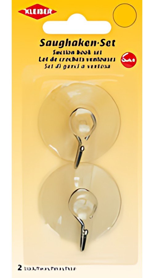 KLEIBER Crochet ventouse, set de 2, plastique, transparent