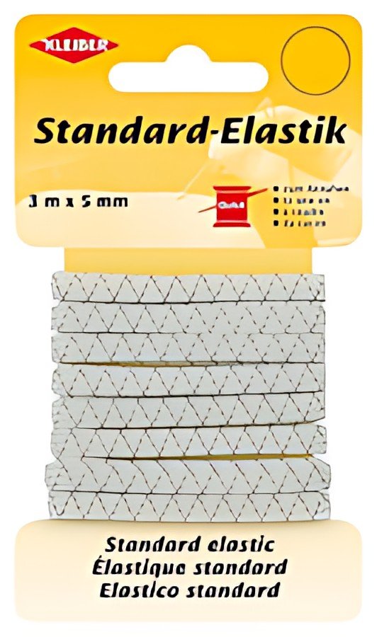 KLEIBER Ruban élastique, 3 m x 5 mm, blanc/rouge