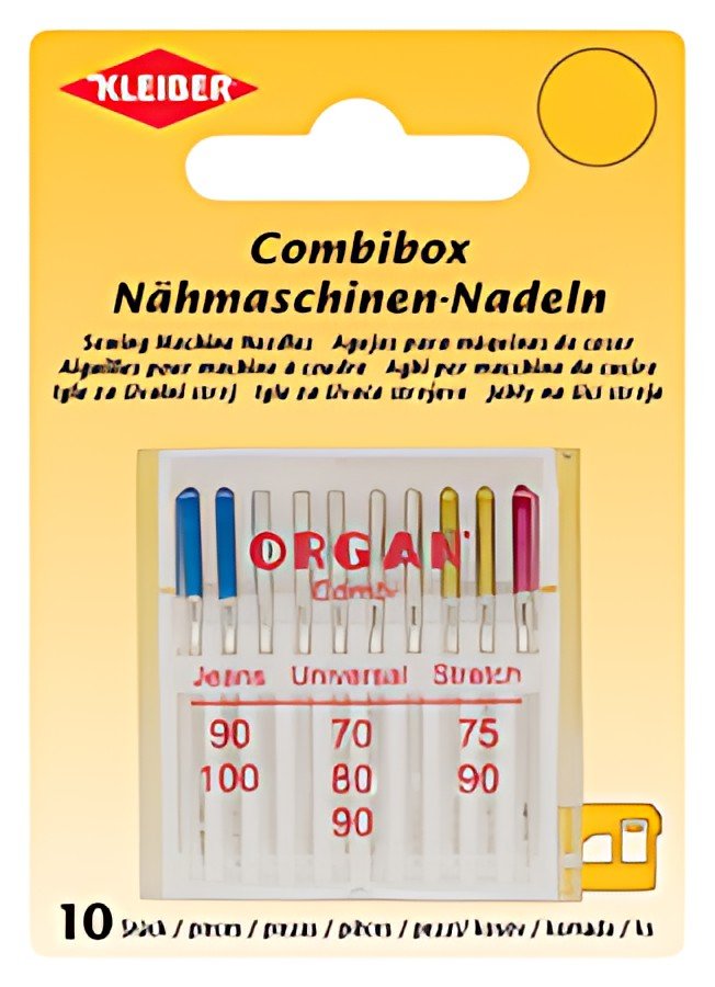 KLEIBER Aiguilles pour machine à coudre,boîte combinée de 10