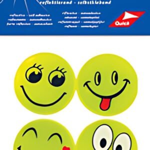 KLEIBER Sticker réfléchissant "Happy Face", jaune