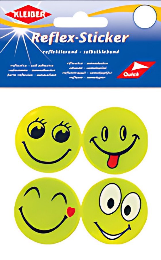 KLEIBER Sticker réfléchissant "Happy Face", jaune
