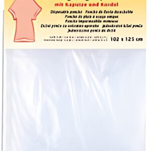 KLEIBER Poncho de pluie jetable, avec capuche, transparent