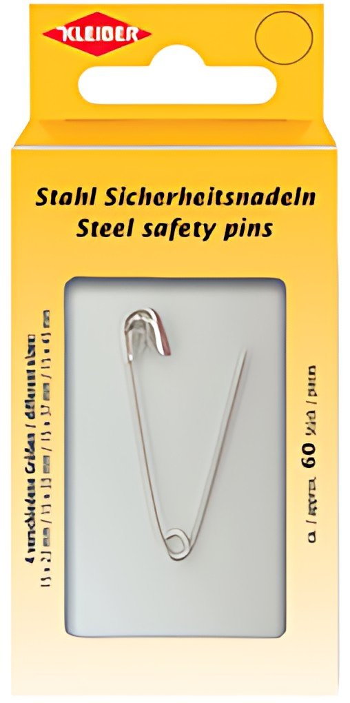 KLEIBER Epingles de sûreté, couleur: argent, boîte métal