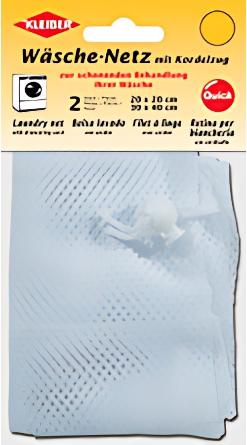 KLEIBER Set de 2 filets à linge, à cordon de serrage, blanc
