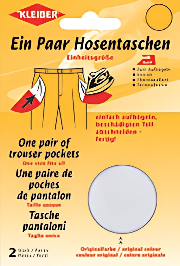 KLEIBER Poche de remplacement de pantalon, paire, blanc